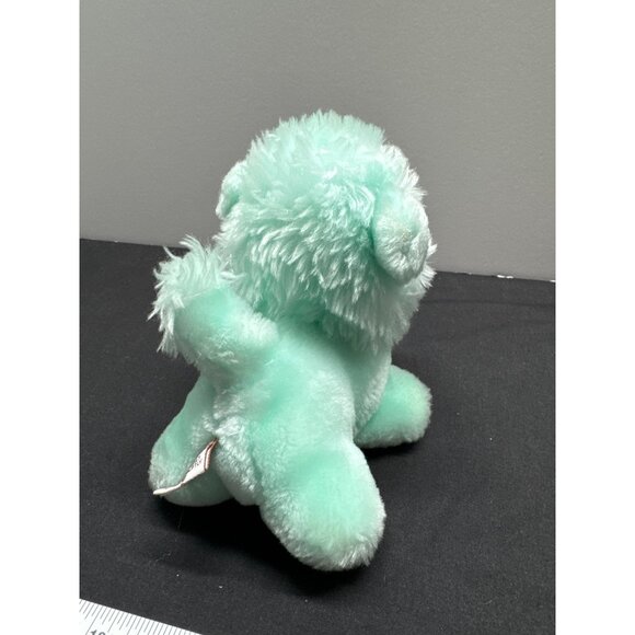 Vintage 1988 Gund Kindergund Baby Lamb Lion Plush Toy Mint Green Polyester Colle - Picture 3 of 7